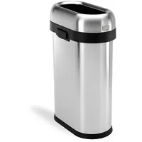 simplehuman Slim Open Bin 50 l Silber