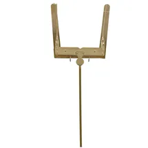 Gewa Marschnotenhalter Tenorhorn/Tuba große Gabel, 1 Drücker, Messing