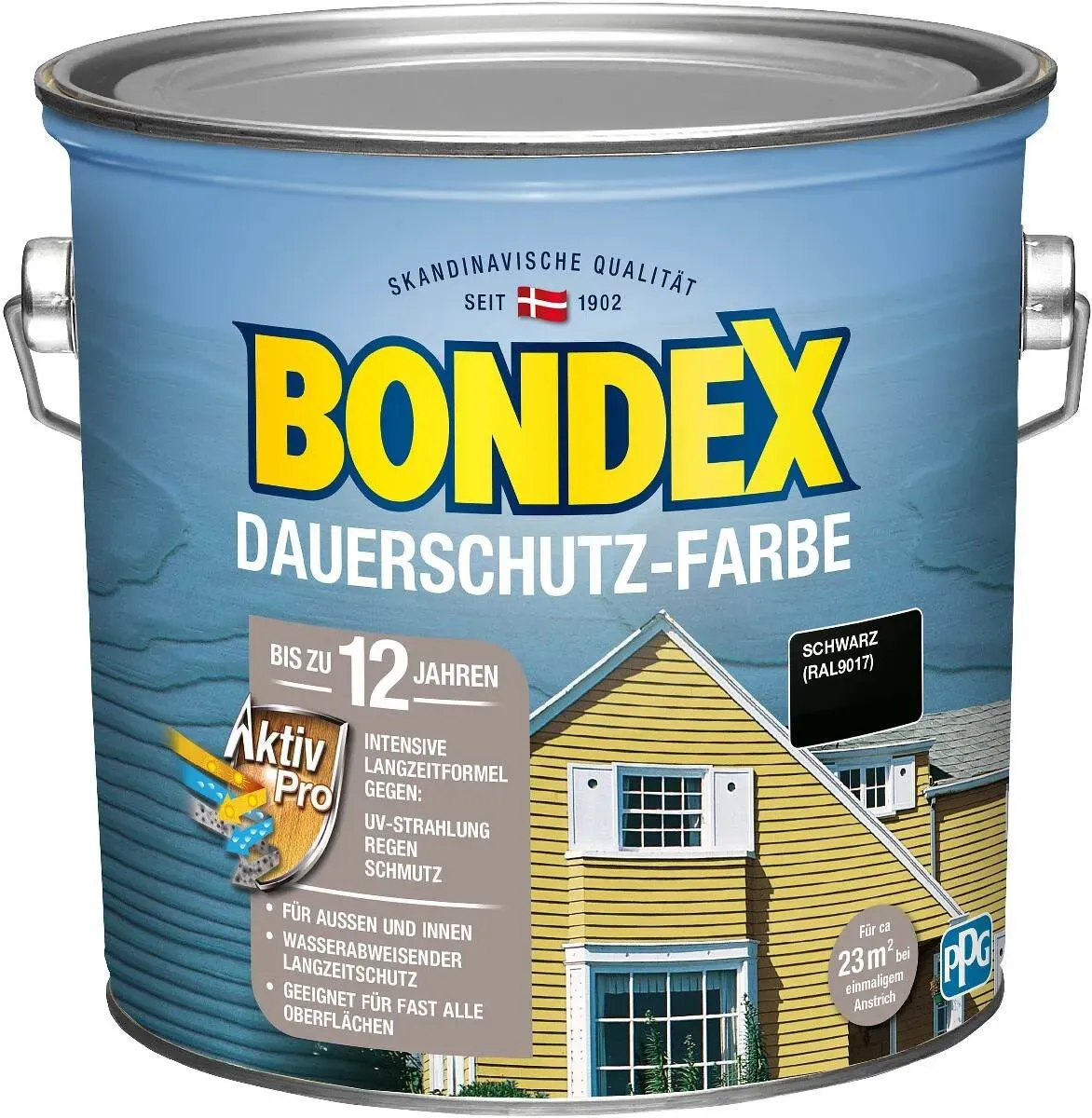 BONDEX Dauerschutz Farbe Außen Holzfarbe, 0,75 - 4 l, 19 Farben, Hochdeckend, Wetterschutzfarbe