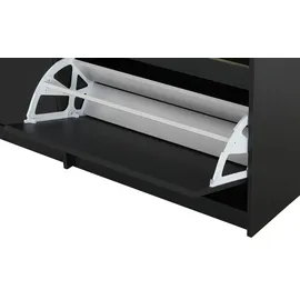 Möbel Kraft Naia 108,9 x 92,9 x 31,5 cm schwarz / mit Schubladen