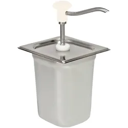 Schneider Dosierspender GN-Behälter einfach (weiss) Inhalt 3 Liter - 178x166x323mm
