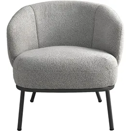 Schöner Wohnen Loungesessel SELVIK Bouclé 73 x 73 x 80 cm Grau