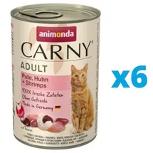 Animonda Carny Adult Pute, Huhn & Shrimps 6 x 400 g
