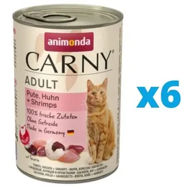 Animonda Carny Adult Pute, Huhn & Shrimps 6 x 400 g