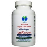 KURKUMA + INGWER + CHILI + PFEFFER - Piperin & Curcumin - UniKomplex - 180 Pulver Kapseln - Natur pur - OHNE ZUSATZSTOFFE. 27040-180