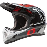 O'Neal | Mountainbike-Helm Fullface | MTB DH Downhill FR Freeride | ABS-Schale, Magnetverschluss, übertrifft Robustes ABS | SONUS Helmet Split V.23 | Erwachsene | Grau Rot | Größe XL