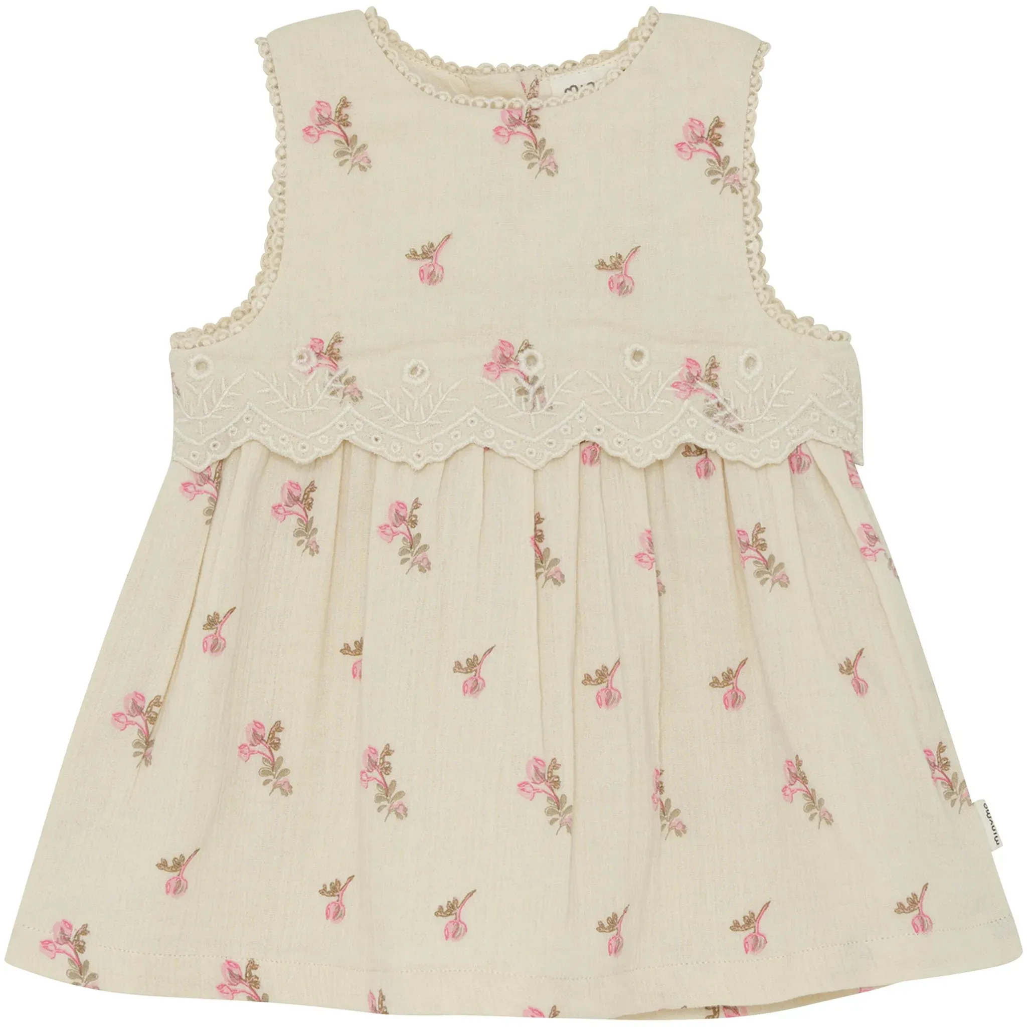 MINYMO Kleid ohne Arm Blumen, natur | rosa, 86