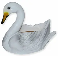 RAKSO Deko Garten Figur Dekofigur Gartenfigur Pflanzfigur Schwan zum