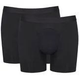 Sloggi Herren Boxer Shorts - "Ever Soft Short Modal, einfarbig Schwarz XL Pack