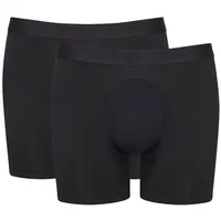 Sloggi Herren Boxer Shorts - "Ever Soft Short Modal, einfarbig Schwarz XL Pack