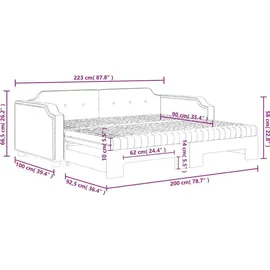 vidaXL Tagesbett 90 x 200 cm Beige