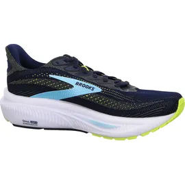 Brooks Ghost 17 Herren Wide Peacoat/Lime/Blue 42,5