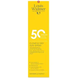 Widmer Clear & Dry Sun Spray 50 leicht parfümiert