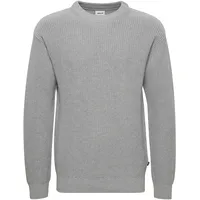 !Solid Rundhalspullover SDGorell", Herren, Gr. XXL, grau (griffin melange), Obermaterial: 70% Baumwolle CO recyc.. 30% Polyester Pol. recyc.., Pullover Rundhalspullover