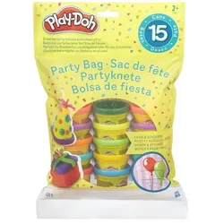 Hasbro 18367EU4 - Play-Doh Partyknete, Set mit 15 Dosen Knete à 28g und Sticker, Knete