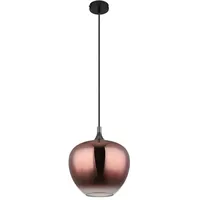 GLOBO Maxy 1-flg. 29 cm schwarz Glas, Metall