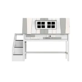 Lifetime Abenteuerbett mit Treppe My Hangout ¦ weiß ¦ Maße (cm): B: 261 H: 196 T: 107.0