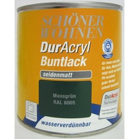 DurAcryl Buntlack seidenmatt RAL 6005 Moosgrün 125 ml