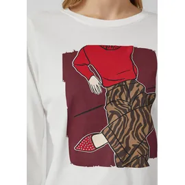 s.Oliver Weiches Langarmshirt mit Schmucksteinen - creme - 34