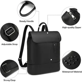 luxuskollektion Damen Cityrucksack 14 Zoll Laptopfach Kunstleder Wasserdicht Anti-Diebstahl