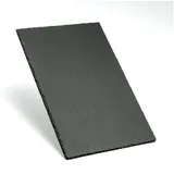 GAUMENKICK Servierplatte Servierplatte SCHIEFER 30x20cm Schieferplatte Käseplatte rechteckig, (1-tlg) schwarz