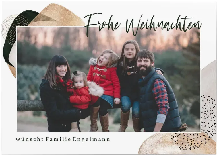 Individuelle Weihnachtskarten online gestalten und bestellen - Familienbild -  | Wunderkarten.de