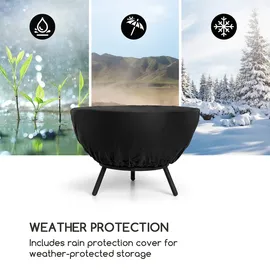 Blumfeldt Fireball Feuerschale Ø 66 cm kippbar 2 mm Stahl-Feuerschale horizontal diagonal nutzbar