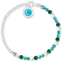 Thomas Sabo Perlenarmband aus Sterling Silber 9257 Größe 15 cm
