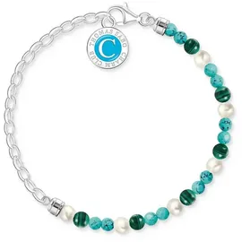 Thomas Sabo Perlenarmband aus Sterling Silber 9257 Größe 15 cm