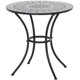 Siena Garden Como Bistrotisch Ø 70 x 70 cm matt-schwarz/dunkelgrau