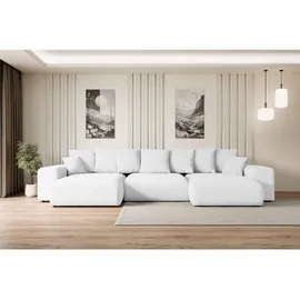 altdecor Eckcouch Polyester 6-Sitzer Weiß