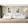 altdecor Eckcouch Polyester 6-Sitzer Weiß