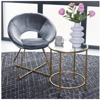 Home Deluxe Stuhl Samtstuhl SELESA mit Beistelltisch MASEI, Esszimmerstuhl