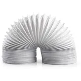 Nedis - Abluftschlauch PVC - 100 mm Durchmesser - Passend für Belüftung/Wäschetrockner - Toiletten - Badezimmern - Wohnzimmern - Flexible - Kunststoff - 6.00 m - Weiss