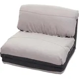 MCW Schlafsessel MCW-E68 Stoff/Textil 0 x 0 x 0 cm Dunkelgrau/Hellgrau mit verstellbarer Rückenlehne und Schlaffunktion