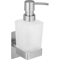 Wenko Seifenspender Genova 25416100 silber, matt Edelstahl, Glas 200,0