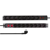 Logilink Steckdosenleiste 2 m Schwarz 16 St.