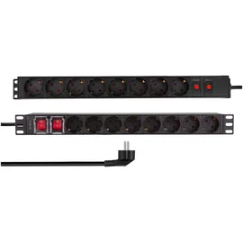 Logilink Steckdosenleiste 2 m Schwarz 16 St.