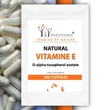 Forest Vitamin - Natürliches Vitamin E 250mg - D-alpha-Tocopherylacetat - 100 Kapseln - Vitamine und Mineralien