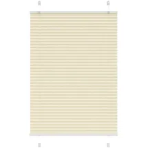 vidaXL Plissee Creme 100x100 cm Stoffbreite 99,4 cm Polyester