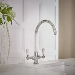 Traditionelle Küchenarmatur – inkl. schwenkbarem Hahn (geschwungen) – Farbe wählbar – Elizabeth