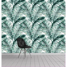 Queence Vinyltapete Mathea 90x300 cm 0,9 m2 grün 34193