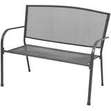 vidaXL Gartenbank 108 cm Stahl und Drahtgitter Anthrazit