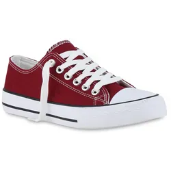 Herren Sneaker Low in Burgund