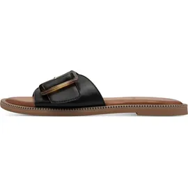 s.Oliver Pantolette Nieten Soft Foam Sohle Schnalle 5-27131-42, Größe:37 EU, Farbe:Schwarz - Schwarz 37