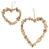 Boltze 2tlg Set Deko-Anhänger Daike aus Holz - 2026420