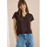 Cecil Kurzarm Shirt im Tunika-Look - Braun