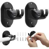 Gardinenstange ohne Bohren, 2 Stück Verstellbare Vorhangstange zum Kleben, Halterung für Badezimmer