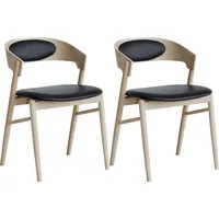 Hammel Furniture Holzstuhl Findahl by Hammel Springer Leder beige 2er Set