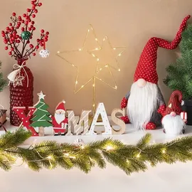 self import agencies LED-Lichterkette, 24 LEDs, warmweiß, Batteriebetrieb, IP44, Timer, transp.